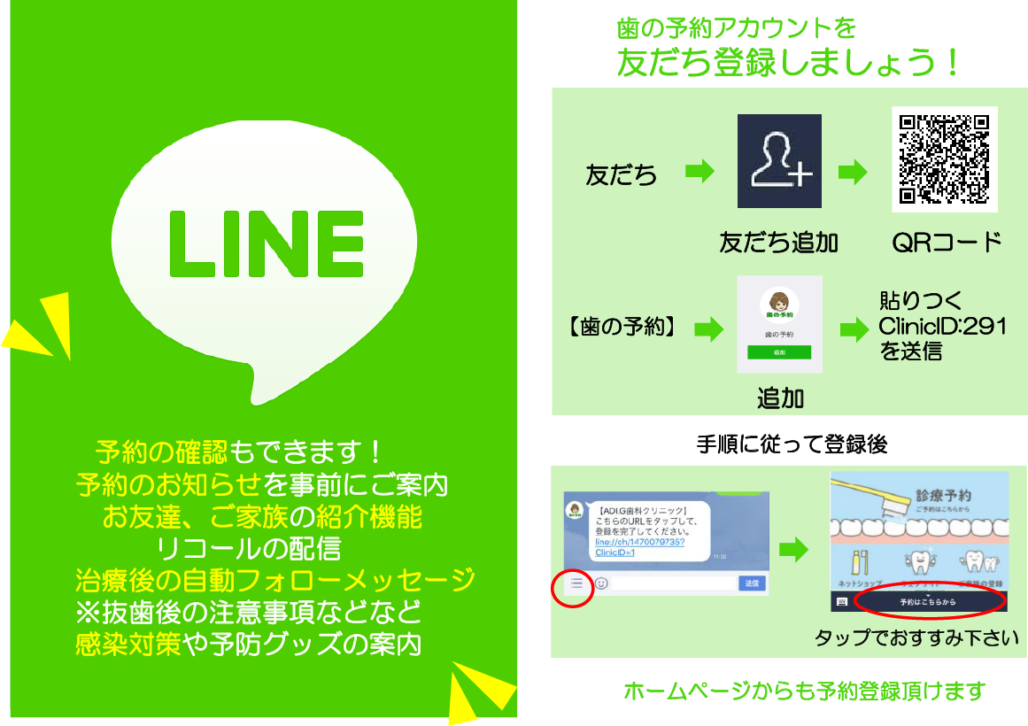 LINEでの予約方法